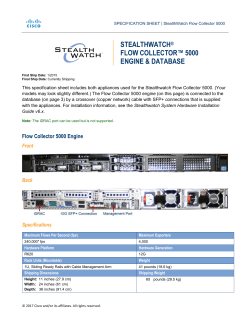 StealthWatch FlowCollector 5000 Specification Sheet