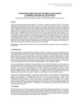 LARGE-EDDY SIMULATION OF THE WIND FLOW ACROSS A