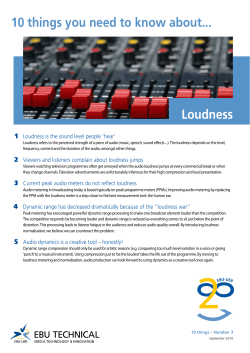 Loudness 10 things you need to know about