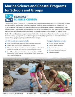 Marine Science and Coastal Programs for Schools and Groups