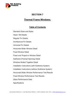 SECTION 7 Thermal Frame Windows