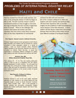 HAITI and CHILE - Oakland University
