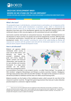oecd-dac development brief: where do we stand on the aid orphans?