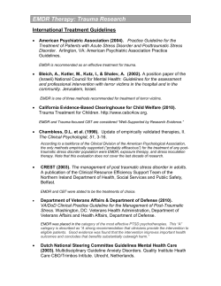 EMDR therapy - EMDR Humanitarian Assistance Programs