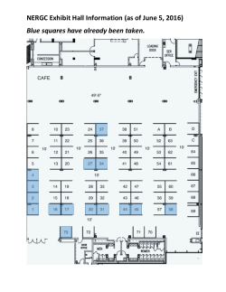 NERGC Exhibit Hall Information (as of June 5, 2016) Blue squares