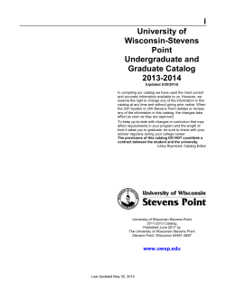 i University of Wisconsin-Stevens Point Undergraduate and