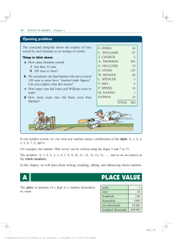 place value a - Haese Mathematics