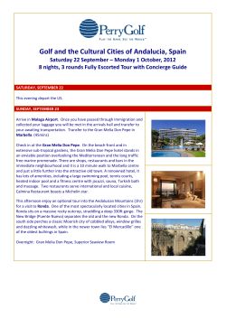 Golf and the Cultural Cities of Andalucia, Spain