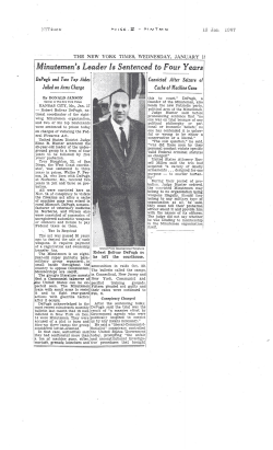 Minutemen`s Leader is Sentenced to Four Years