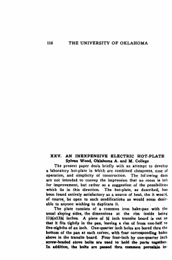 An Inexpensive Electric Hot Plate - Oklahoma State University