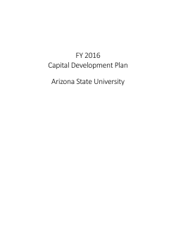FY 2016 Capital Development Plan Arizona State University