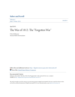 The War of 1812: The "Forgotten War"