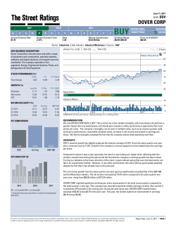 dover corp - The Street