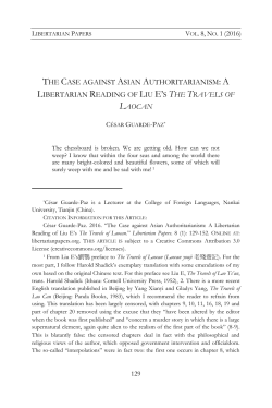The Case against Asian Authoritarianism: A Libertarian Reading of