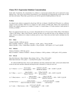 Chem 35.5: Expression Solution Concentration