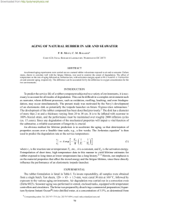 aging of natural rubber in air and seawater