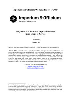 Babylonia as a Source of Imperial Revenue from Cyrus to Xerxes