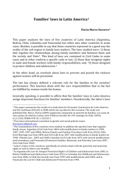 Families` laws in Latin America1