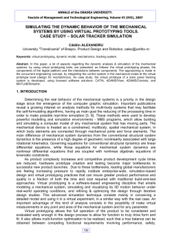 simulating the dynamic behavior of the mechanical systems by using