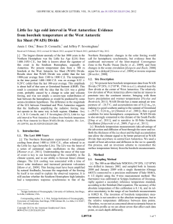 Little Ice Age cold interval in West Antarctica: Evidence from
