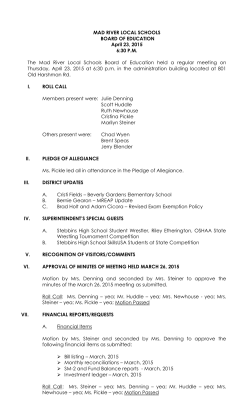 Meeting Minutes - Mad River Local Schools