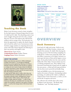 Dr. Jekyll and Mr. Hyde Storia Teaching Guide
