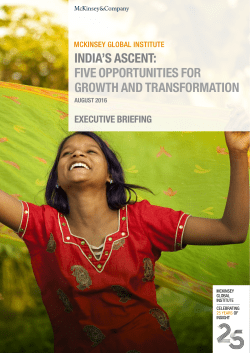 india`s ascent: five opportunities for growth and transformation