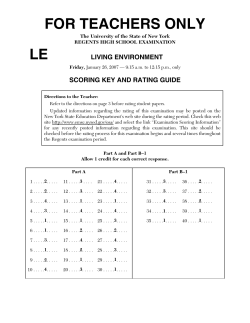 Scoring Key and Rating Guide