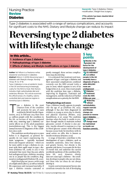 Reversing type 2 diabetes with lifestyle change
