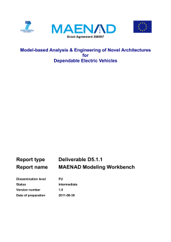 D5.1.1 MAENAD Modelling Workbench