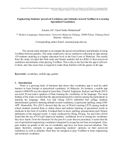 Engineering Students` perceived Usefulness and Attitudes toward