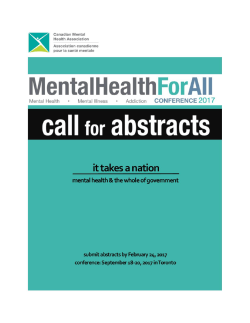 Call for Abstracts.