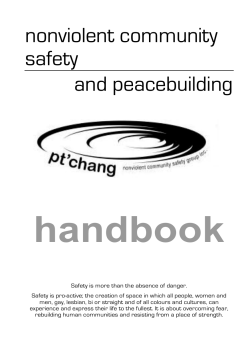 Nonviolent community safety and peacebuilding handbook. pt chang
