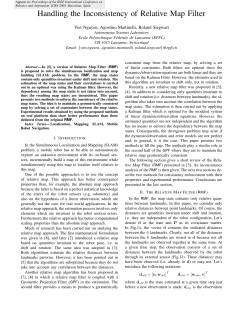 Handling the Inconsistency of Relative Map Filter - ETH E