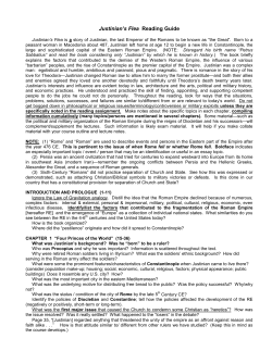 Justinian`s Flea Reading Guide