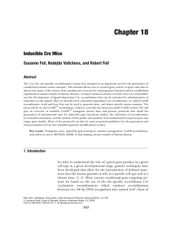 Inducible Cre Mice (PDF Available)