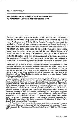 The discovery of the redshift of solar Fraunhofer lines by Rowland