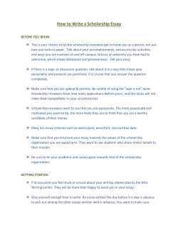 How to Write a Scholarship Essay