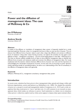 Power and the diffusion of management ideas