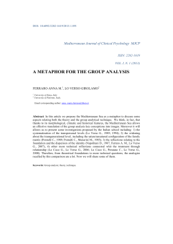 A METAPHOR FOR THE GROUP ANALYSIS