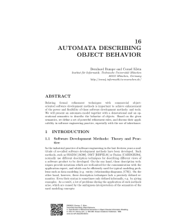 16 AUTOMATA DESCRIBING OBJECT BEHAVIOR