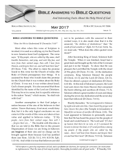 May 2017 - Berean Bible Institute