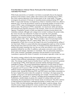 From Hun-Beast to Abstract Threat: Portrayals of the German Enemy