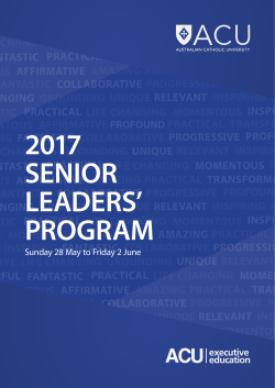2017 senior leaders` program