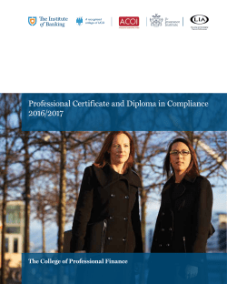 2016 2017 Prof Dip Compliance Brochure