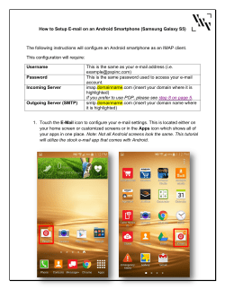 How to Setup E-mail on an Android Smartphone