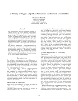 A Theory of Vague Adjectives Grounded in Relevant Observables