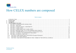 How CELEX numbers are composed - EUR-Lex