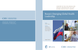 Russia`s Emerging Global Health Leadership
