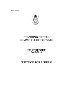 Petitions for Redress